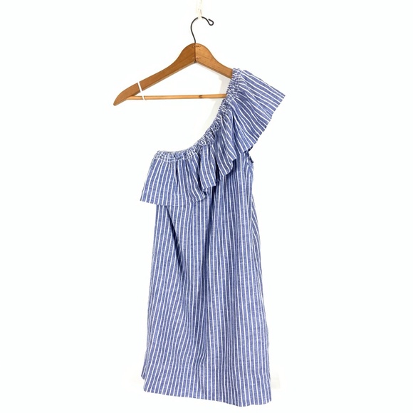 MADEWELL S/L Striped One Shoulder Tunic Dress